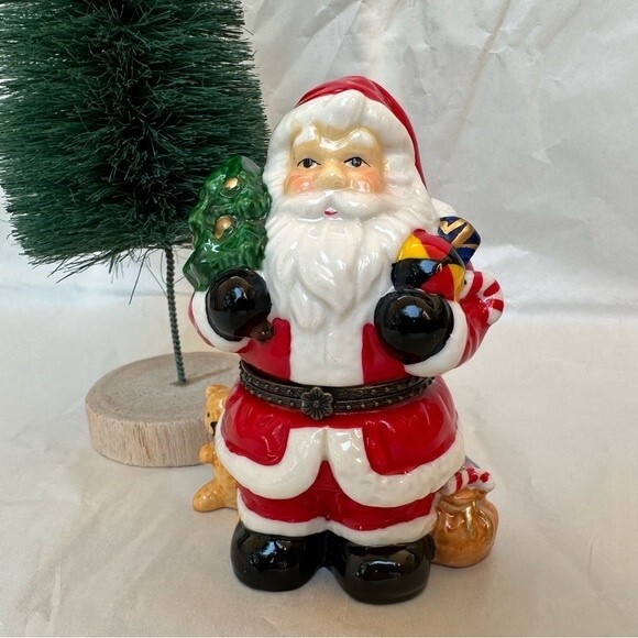 Santa Xmas Trinket Box - Picture 1 of 11